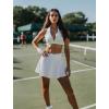 imageYvette Womens Skorts Tennis Skirt with Pockets High Waisted Athletic Golf Skorts for WorkoutBlack