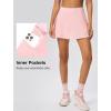 imageYvette Womens Skorts Tennis Skirt with Pockets High Waisted Athletic Golf Skorts for WorkoutPink
