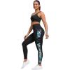 imageYvette Womens Workout Leggings with Pockets  High Waisted Tummy Control Running PantsNot See ThroughGym to StreetDark Green Printed