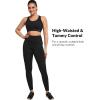 imageYvette Womens Workout Leggings with Pockets  High Waisted Tummy Control Running PantsNot See ThroughGym to StreetGreen Printed