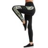imageYvette Womens Workout Leggings with Pockets  High Waisted Tummy Control Running PantsNot See ThroughGym to StreetGreen Printed