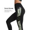 imageYvette Womens Workout Leggings with Pockets  High Waisted Tummy Control Running PantsNot See ThroughGym to StreetGreen Printed