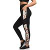 imageYvette Womens Workout Leggings with Pockets  High Waisted Tummy Control Running PantsNot See ThroughGym to StreetRed Printed