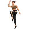 imageYvette Womens Workout Leggings with Pockets  High Waisted Tummy Control Running PantsNot See ThroughGym to StreetYellow Printed