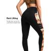 imageYvette Womens Workout Leggings with Pockets  High Waisted Tummy Control Running PantsNot See ThroughGym to StreetYellow Printed