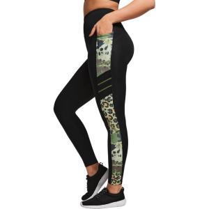 imageYvette Womens Workout Leggings with Pockets  High Waisted Tummy Control Running PantsNot See ThroughGym to StreetLeopard Printed