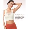 imageYvette Mesh Desin Sports Bras for Women Wide Sides Racerback V Neck Yoga Bras Tank TopBeige