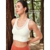 imageYvette Mesh Desin Sports Bras for Women Wide Sides Racerback V Neck Yoga Bras Tank TopBeige