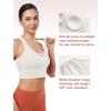 imageYvette Mesh Desin Sports Bras for Women Wide Sides Racerback V Neck Yoga Bras Tank TopBeige