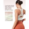 imageYvette Mesh Desin Sports Bras for Women Wide Sides Racerback V Neck Yoga Bras Tank TopBeige
