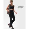 imageYvette Mesh Desin Sports Bras for Women Wide Sides Racerback V Neck Yoga Bras Tank TopBlack