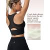 imageYvette Mesh Desin Sports Bras for Women Wide Sides Racerback V Neck Yoga Bras Tank TopBlack