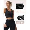 imageYvette Mesh Desin Sports Bras for Women Wide Sides Racerback V Neck Yoga Bras Tank TopBlack