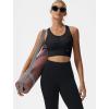 imageYvette Mesh Desin Sports Bras for Women Wide Sides Racerback V Neck Yoga Bras Tank TopBlack