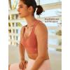 imageYvette Mesh Desin Sports Bras for Women Wide Sides Racerback V Neck Yoga Bras Tank TopCoral Red