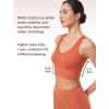 imageYvette Mesh Desin Sports Bras for Women Wide Sides Racerback V Neck Yoga Bras Tank TopCoral Red