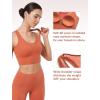 imageYvette Mesh Desin Sports Bras for Women Wide Sides Racerback V Neck Yoga Bras Tank TopCoral Red