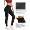 imageYvette Workout Leggings for Women with PocketsTummy Control High Waisted Butt Lifting Running Yoga Pants Mesh SideBlack