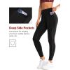 imageYvette Workout Leggings for Women with PocketsTummy Control High Waisted Butt Lifting Running Yoga Pants Mesh SideBlack