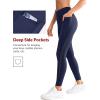 imageYvette Workout Leggings for Women with PocketsTummy Control High Waisted Butt Lifting Running Yoga Pants Mesh SideBlue
