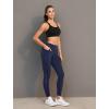 imageYvette Workout Leggings for Women with PocketsTummy Control High Waisted Butt Lifting Running Yoga Pants Mesh SideBlue