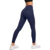 imageYvette Workout Leggings for Women with PocketsTummy Control High Waisted Butt Lifting Running Yoga Pants Mesh SideBlue
