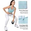 imageYvette Womens Sports Bras High Impact Front Zipper Sports Bra for Large Bust Full Support Racerback Workout RunningBlue