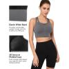 imageYvette Womens Sports Bras High Impact Front Zipper Sports Bra for Large Bust Full Support Racerback Workout RunningGrey