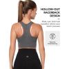 imageYvette Womens Sports Bras High Impact Front Zipper Sports Bra for Large Bust Full Support Racerback Workout RunningGrey