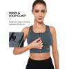 imageYvette Womens Sports Bras High Impact Front Zipper Sports Bra for Large Bust Full Support Racerback Workout RunningHaze Blue