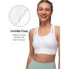 imageYvette Womens Sports Bras High Impact Front Zipper Sports Bra for Large Bust Full Support Racerback Workout RunningWhite