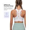imageYvette Womens Sports Bras High Impact Front Zipper Sports Bra for Large Bust Full Support Racerback Workout RunningWhite
