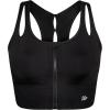 imageYvette Womens Sports Bras High Impact Front Zipper Sports Bra for Large Bust Full Support Racerback Workout RunningBlack