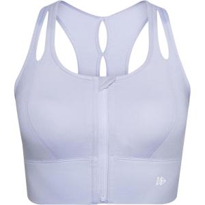 imageYvette Womens Sports Bras High Impact Front Zipper Sports Bra for Large Bust Full Support Racerback Workout RunningPurple