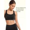 imageYvette Criss Cross Cute Strappy Sports Bras for Women U Neck Racerback Padded Wireless Yoga Bra Cropped Tank TopBlack