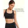 imageYvette Criss Cross Cute Strappy Sports Bras for Women U Neck Racerback Padded Wireless Yoga Bra Cropped Tank TopBlack