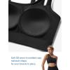 imageYvette Womens One Shoulder Sports Bra Asymmetrical Strap Yoga Light Support Padded Wireless Tank TopBlack