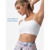 imageYvette Womens One Shoulder Sports Bra Asymmetrical Strap Yoga Light Support Padded Wireless Tank TopWhite