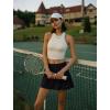 imageYvette Athletic Skirt for Tennis Golf Pickleball  High Waisted Sports Skorts with PocketsWhite
