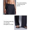 imageYvette Dress Pants for Women Wide Leg Pleated Trousers High Waist Yoga Pants with PocketsBlack