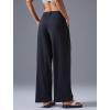 imageYvette Dress Pants for Women Wide Leg Pleated Trousers High Waist Yoga Pants with PocketsBlack