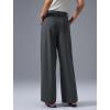 imageYvette Dress Pants for Women Wide Leg Pleated Trousers High Waist Yoga Pants with PocketsGrey