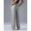 imageYvette Dress Pants for Women Wide Leg Pleated Trousers High Waist Yoga Pants with PocketsStone