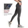 imageYvette Leggings with Pockets for Women Compression Leggings Tummy Control Butt Lifting Mesh Workout PantsGrey