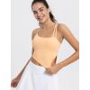 imageYvette Sports Bras for Women with Removable Pads Adjustable Thin Straps Tank TopsOrange