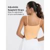 imageYvette Sports Bras for Women with Removable Pads Adjustable Thin Straps Tank TopsOrange