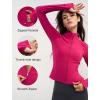 imageYvette Womens Athletic Full Zip Lightweight Workout Jackets with Thumb Holes Gym Shirts Running Clothes with PocketRose Red