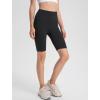 imageYvette Womens Biker Shorts Tummy Control High Waist Running Workout Yoga ShortsBlack