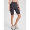 imageYvette Womens Biker Shorts Tummy Control High Waist Running Workout Yoga ShortsDark Grey