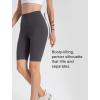 imageYvette Womens Biker Shorts Tummy Control High Waist Running Workout Yoga ShortsDark Grey